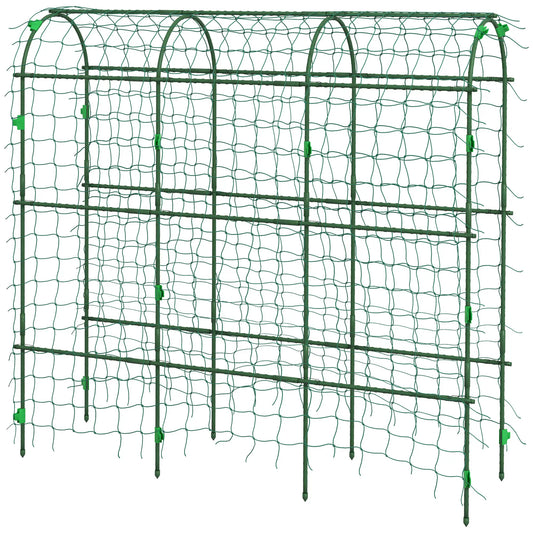 Metal Garden Trellis, A-Frame Arch for Climbing Plants, 17" x 72" x 72" Plant Stands Green at Gallery Canada