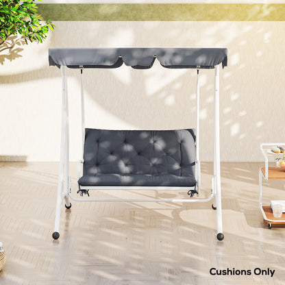 Porch Swing Cushion, Garden Bench Cushion with Backrest, Non-Slip, 39.4" x 38.6", Dark Grey Patio Chair Cushions at Gallery Canada