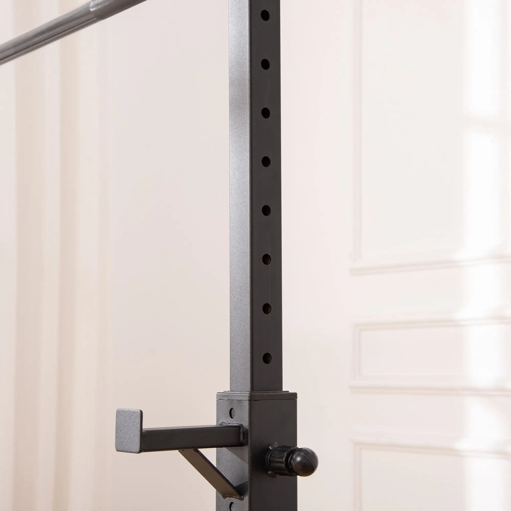 Adjustable Barbell Rack, Squat Stand, 2 Bars Holder, Black, White Power Towers at Gallery Canada