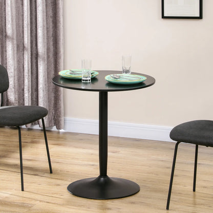Modern Kitchen Table for 2, Round Dining Table, Steel Base, Black Bar Tables & Dining Tables at Gallery Canada