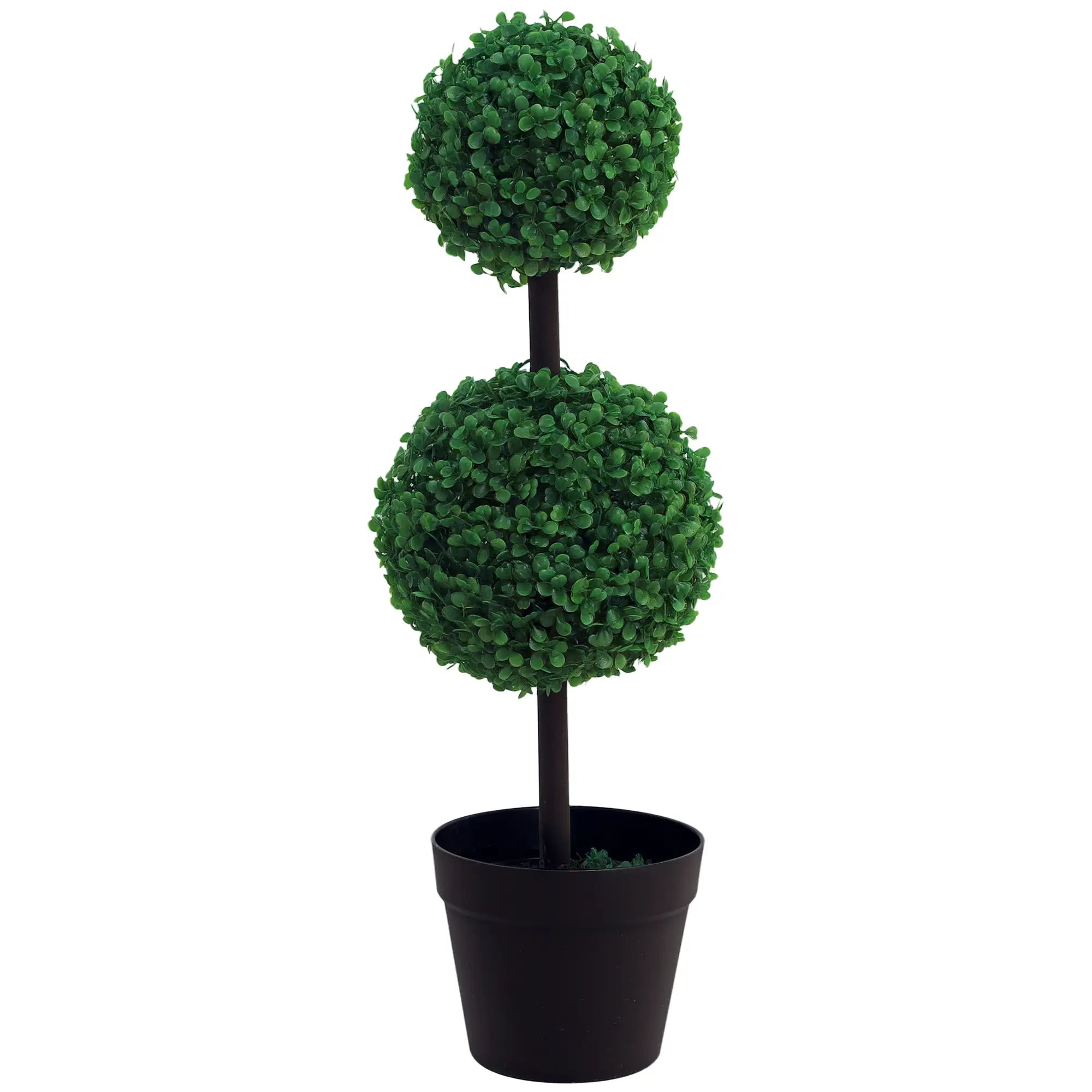 2 Ball Topiary Tree in Pot, Artificial Plant, Home Office Decor, Dark Green Artificial Trees at Gallery Canada
