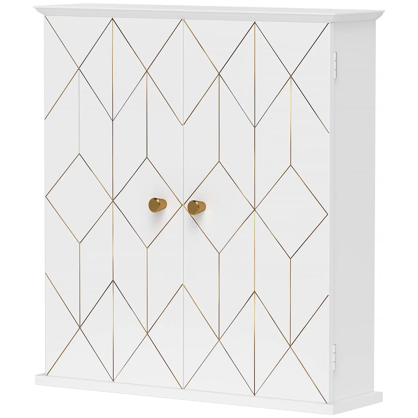 Bathroom Wall Cabinet, Medicine Storage, 2 Doors, Adjustable Shelf, White Bathroom Cabinets White at Gallery Canada