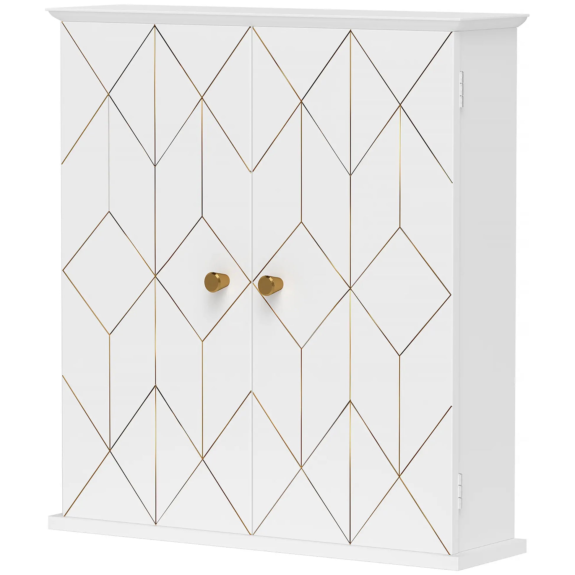 Bathroom Wall Cabinet, Medicine Storage, 2 Doors, Adjustable Shelf, White Bathroom Cabinets White at Gallery Canada