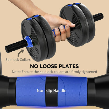 Adjustable Dumbbell Set, 33lb Free Weights With Connector Dumbbells & Barbells at Gallery Canada