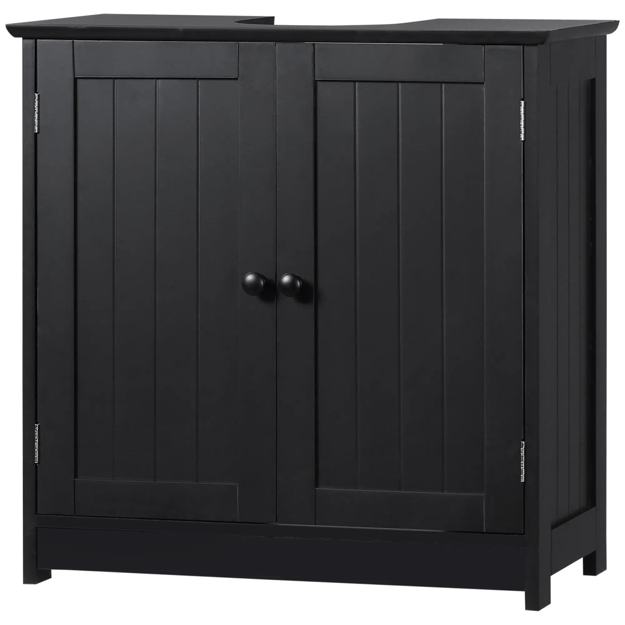 Under Sink Bathroom Cabinet, 2 Doors with Shelf, Black Bathroom Cabinets at Gallery Canada