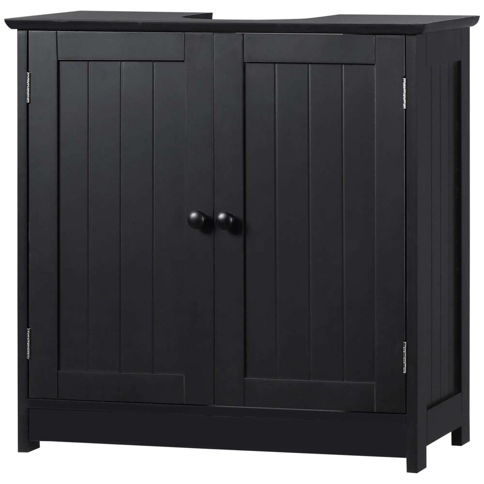 Under Sink Bathroom Cabinet, 2 Doors with Shelf, Black Bathroom Cabinets at Gallery Canada