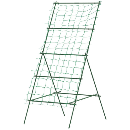 Adjustable A-Frame Garden Trellis, 20 Metal Clips, 4 Net Straps Plant Stands Green at Gallery Canada