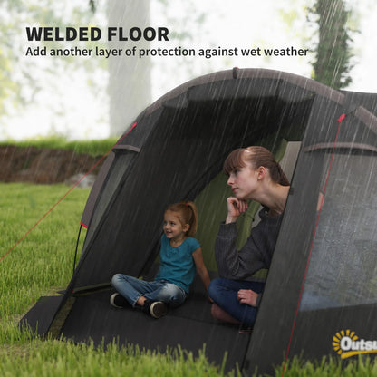 2-4 Man Camping Tent, 3000mm Waterproof, 2 Rooms, Sewn-in Groundsheet, 3 Doors Camping Tents at Gallery Canada