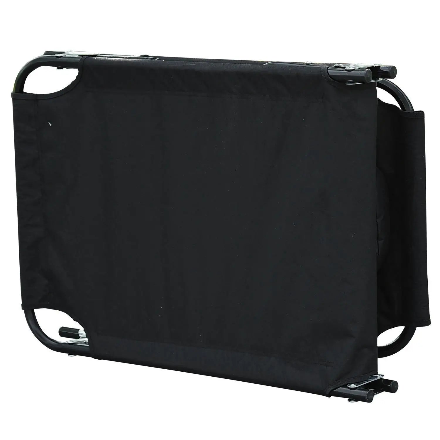 Folding Outdoor Lounge Chair, Reclining Beach Lounger, 4-Position Adjustable, Black Lounger Chairs at Gallery Canada