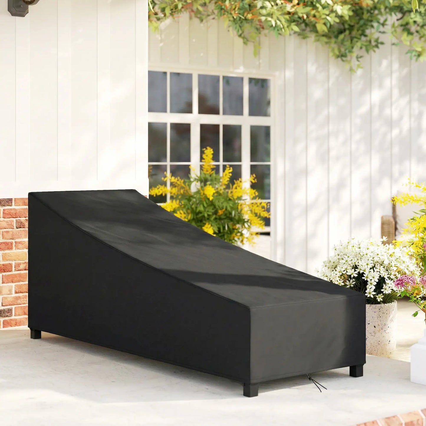 Waterproof Patio Lounge Chair Cover, 420D Outdoor, Black Patio Furniture Covers at Gallery Canada