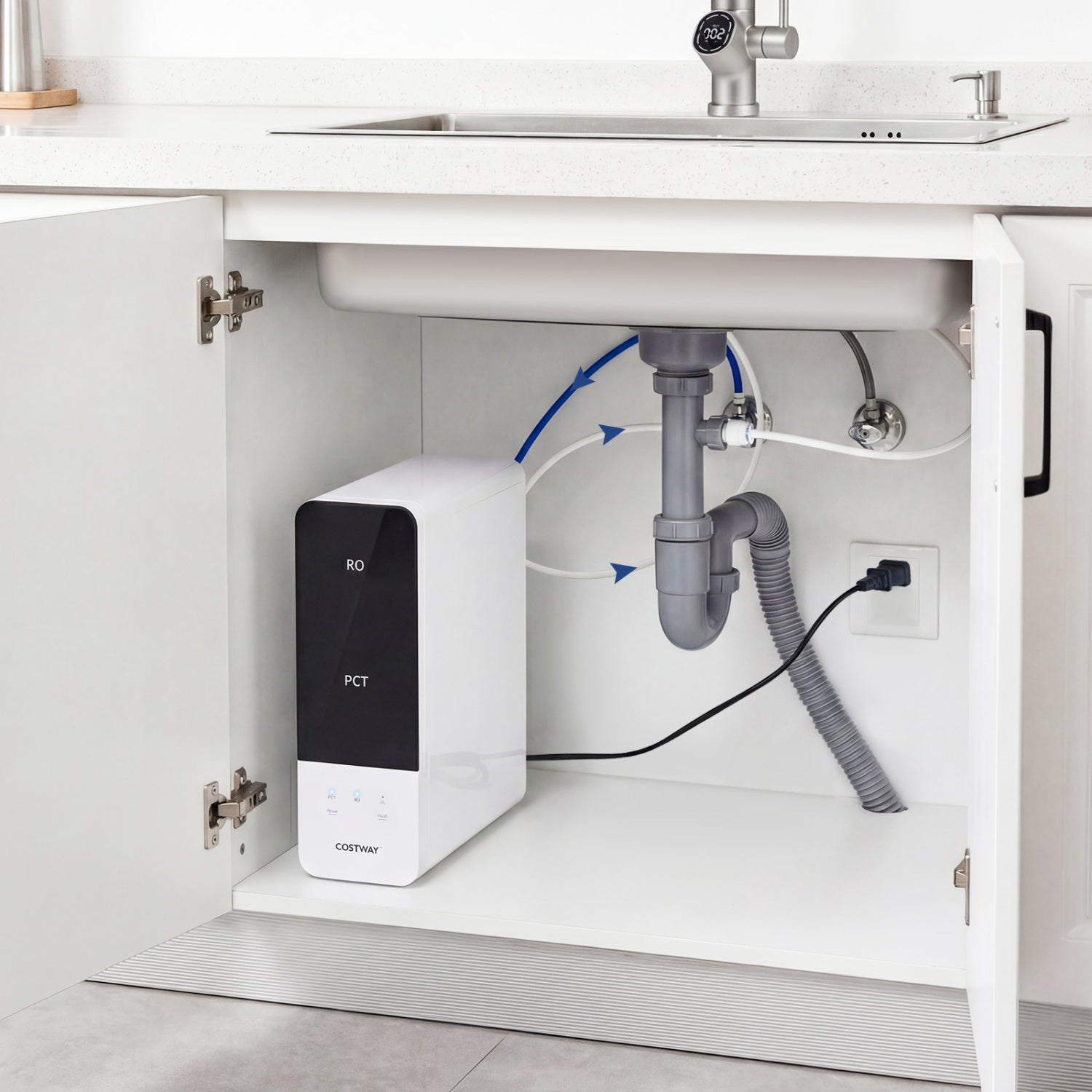 AW-RB05 Alkaline PH+ Reverse Osmosis Water Filter 800 GPD Tankless Under-Sink RO System, Black Small Appliances at Gallery Canada