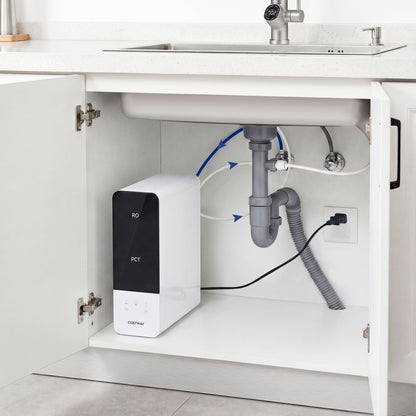 AW-RB05 Alkaline PH+ Reverse Osmosis Water Filter 800 GPD Tankless Under-Sink RO System, Black Small Appliances at Gallery Canada