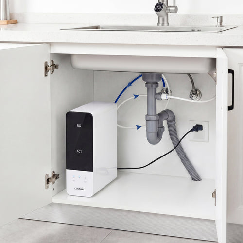 AW-RB05 Alkaline PH+ Reverse Osmosis Water Filter 800 GPD Tankless Under-Sink RO System, Black