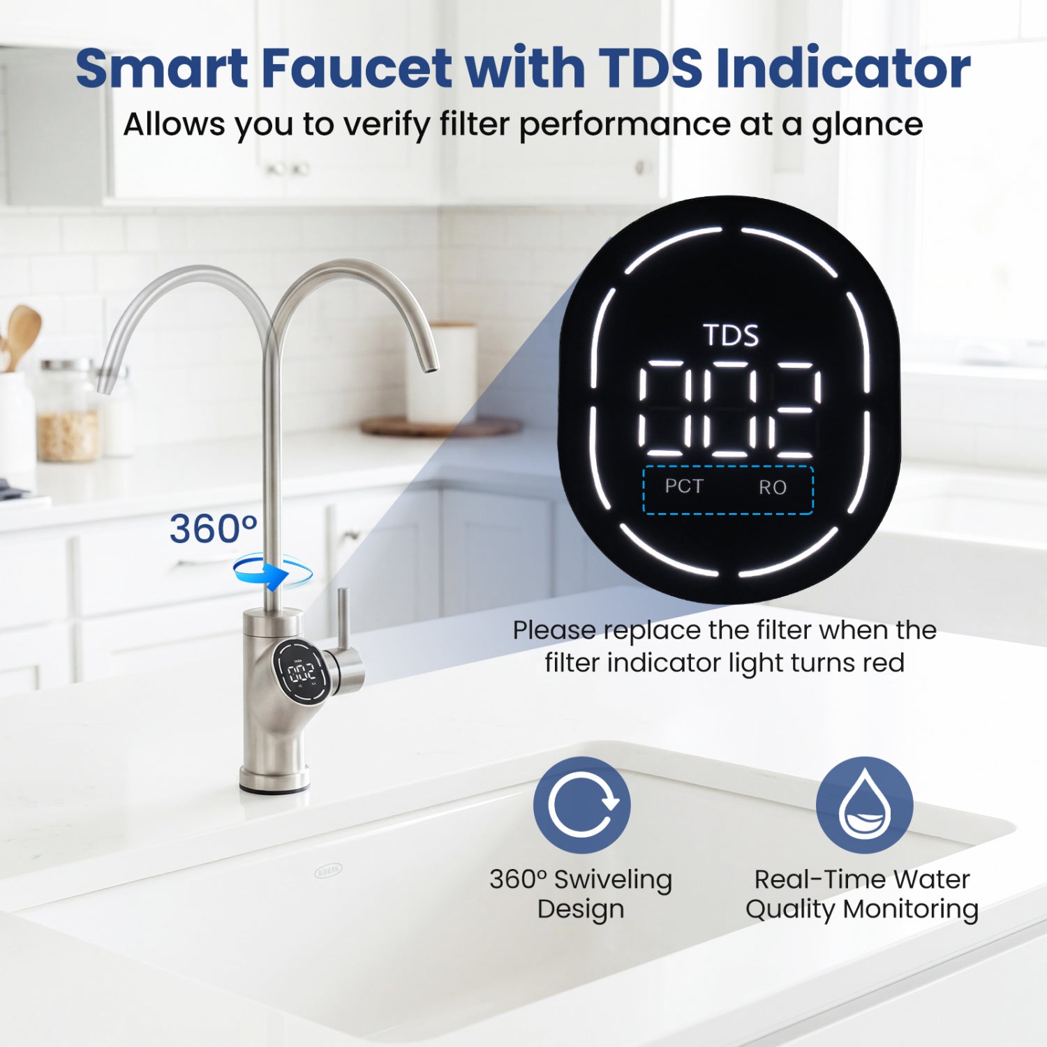 AW-RB05 Alkaline PH+ Reverse Osmosis Water Filter 800 GPD Tankless Under-Sink RO System, Black Small Appliances at Gallery Canada