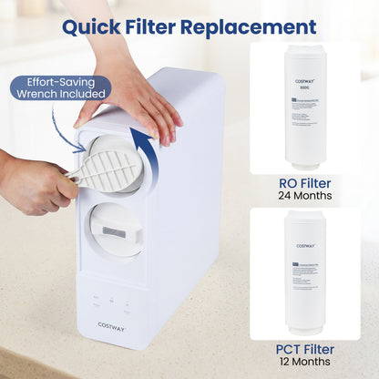 AW-RB05 Alkaline PH+ Reverse Osmosis Water Filter 800 GPD Tankless Under-Sink RO System, Black Small Appliances at Gallery Canada