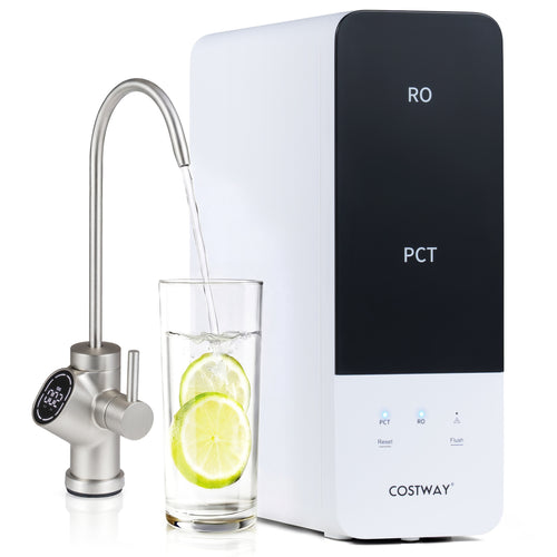 AW-RB05 Alkaline PH+ Reverse Osmosis Water Filter 600 GPD Tankless Under-Sink RO System, Black