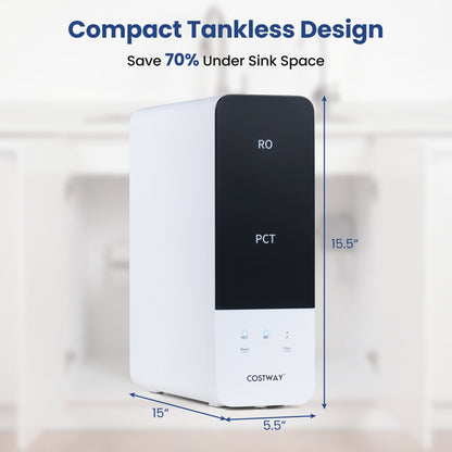 AW-RB05 Alkaline PH+ Reverse Osmosis Water Filter 600 GPD Tankless Under-Sink RO System, Black Small Appliances at Gallery Canada