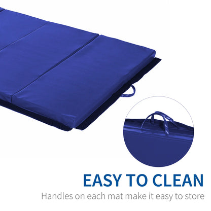 4'x6'x2'' Folding Exercise Mat, Yoga, MMA, Martial Arts, Blue Gymnastics Mats at Gallery Canada