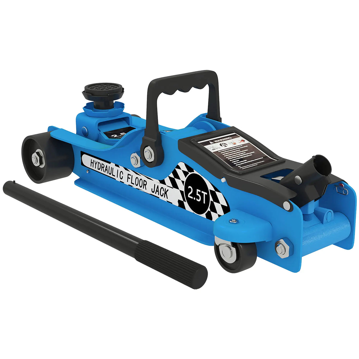 Hydraulic Racing Floor Jack, 3.1"-14.1" Lifting Range, 2.5 Ton Capacity, Blue Automotive Blue, Black at Gallery Canada