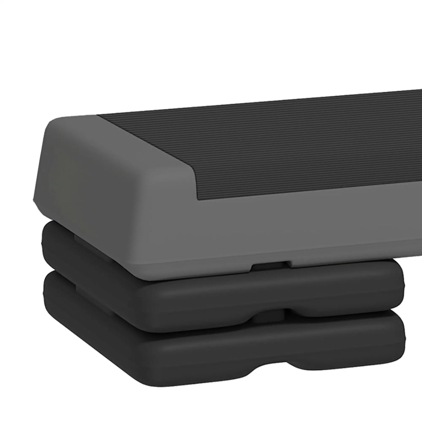 Adjustable Exercise Step Platform, 3-Level, 4", 6", 8", 550lbs, Grey Aerobic Equipment at Gallery Canada