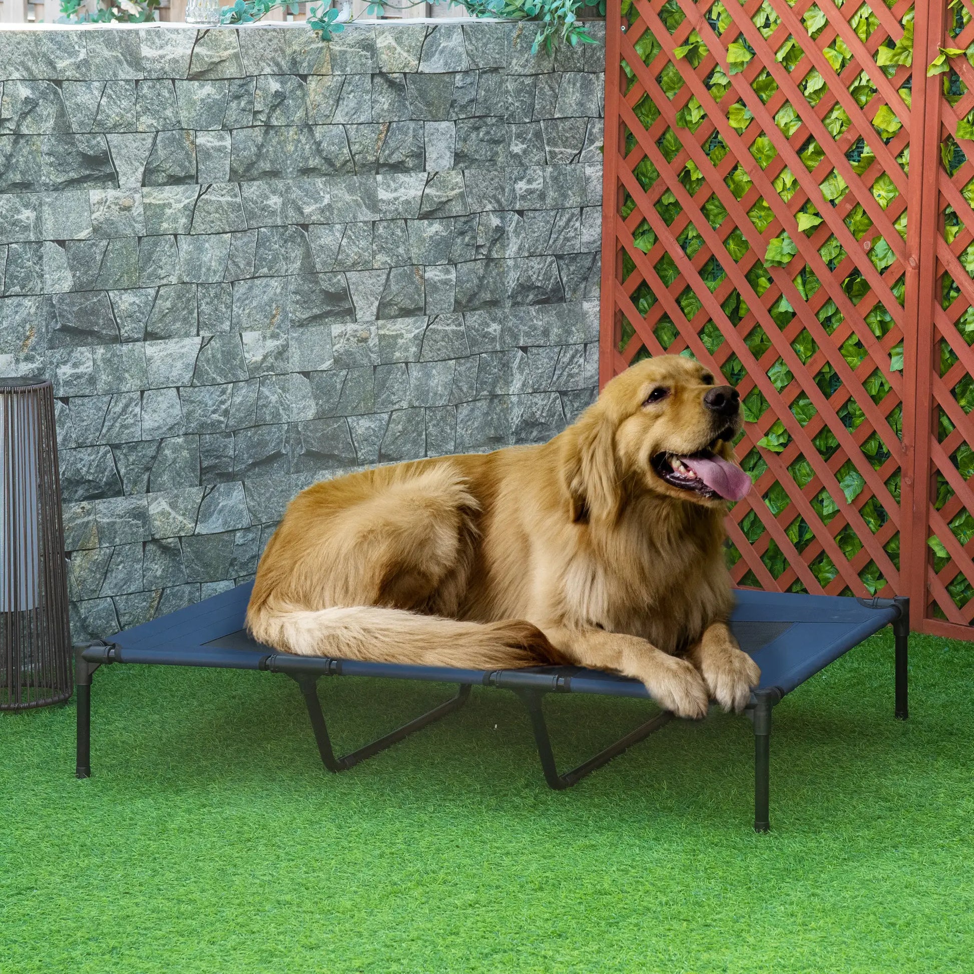48" X 36" X 9" Elevated Pet Bed with Carrying Bag, Dark Blue Elevated Dog Beds at Gallery Canada
