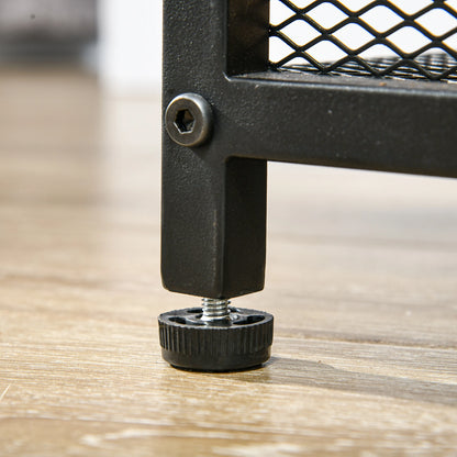 2-Tier Firewood Rack, Shovel, Broom, Poker, Tongs, 21.7" x 12.6" x 30.3", Black Firewood Racks at Gallery Canada