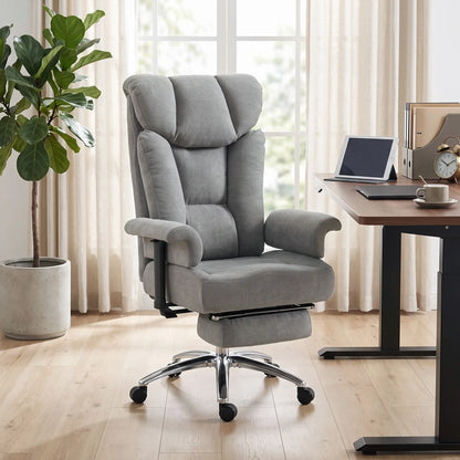 Big and Tall Office Chair, Heavy Duty Executive Desk Chair, Grey