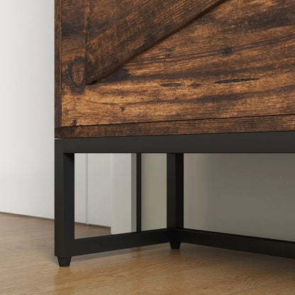 Slim Shoe Storage, 2 Flip Drawers, Adjustable Shelves, 12 Pair, Rustic Brown Shoe Storage Cabinets & Racks at Gallery Canada