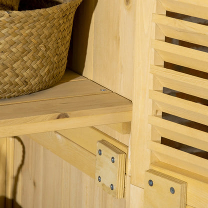 3' x 5' Wooden Garden Storage Shed, Asphalt Roof, 2 Large Doors, Natural Sheds at Gallery Canada