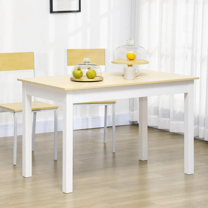 Kitchen Dining Table For 4-6 People, 46.9" W x 27.6" D x 29.5" H, Oak Dining Tables at Gallery Canada