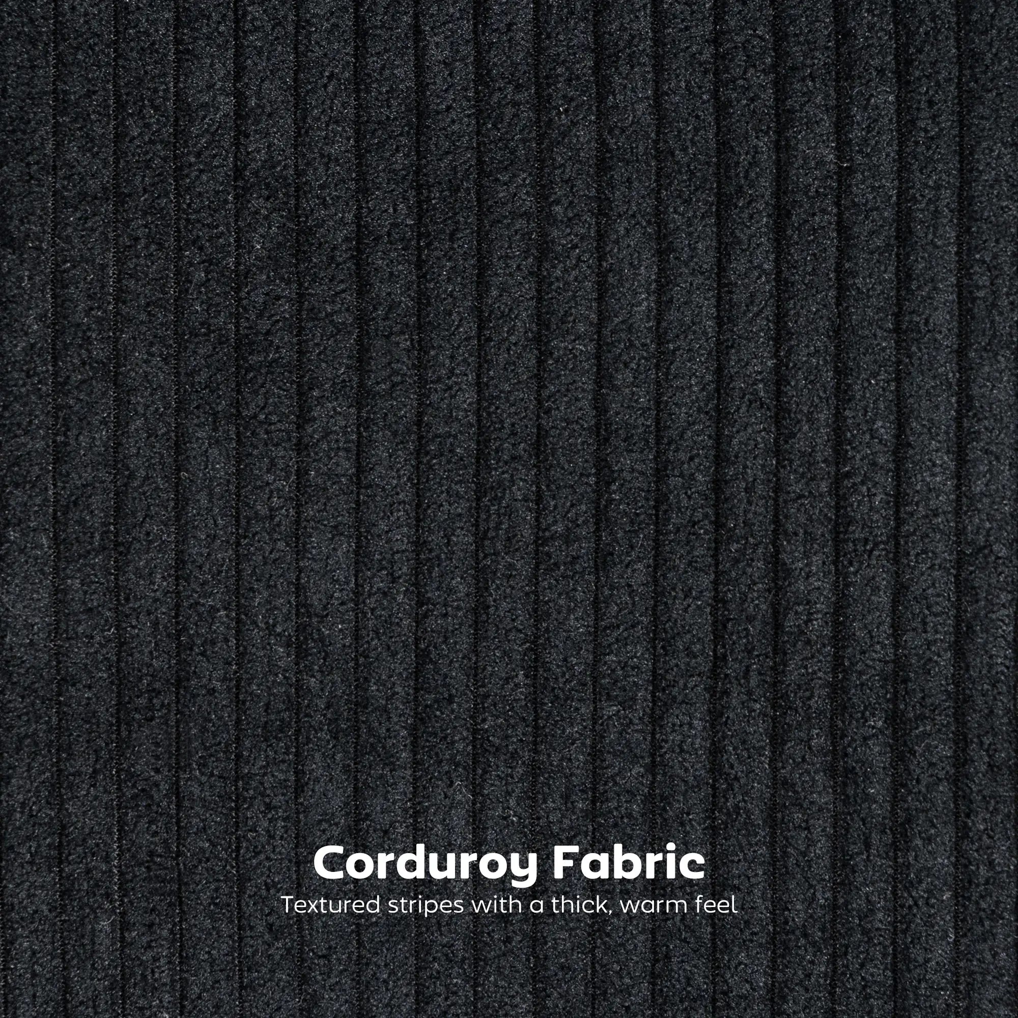 Set of 2 Barstools, Upholstered Corduroy, Backrest, Footrest, Black Bar Stools at Gallery Canada