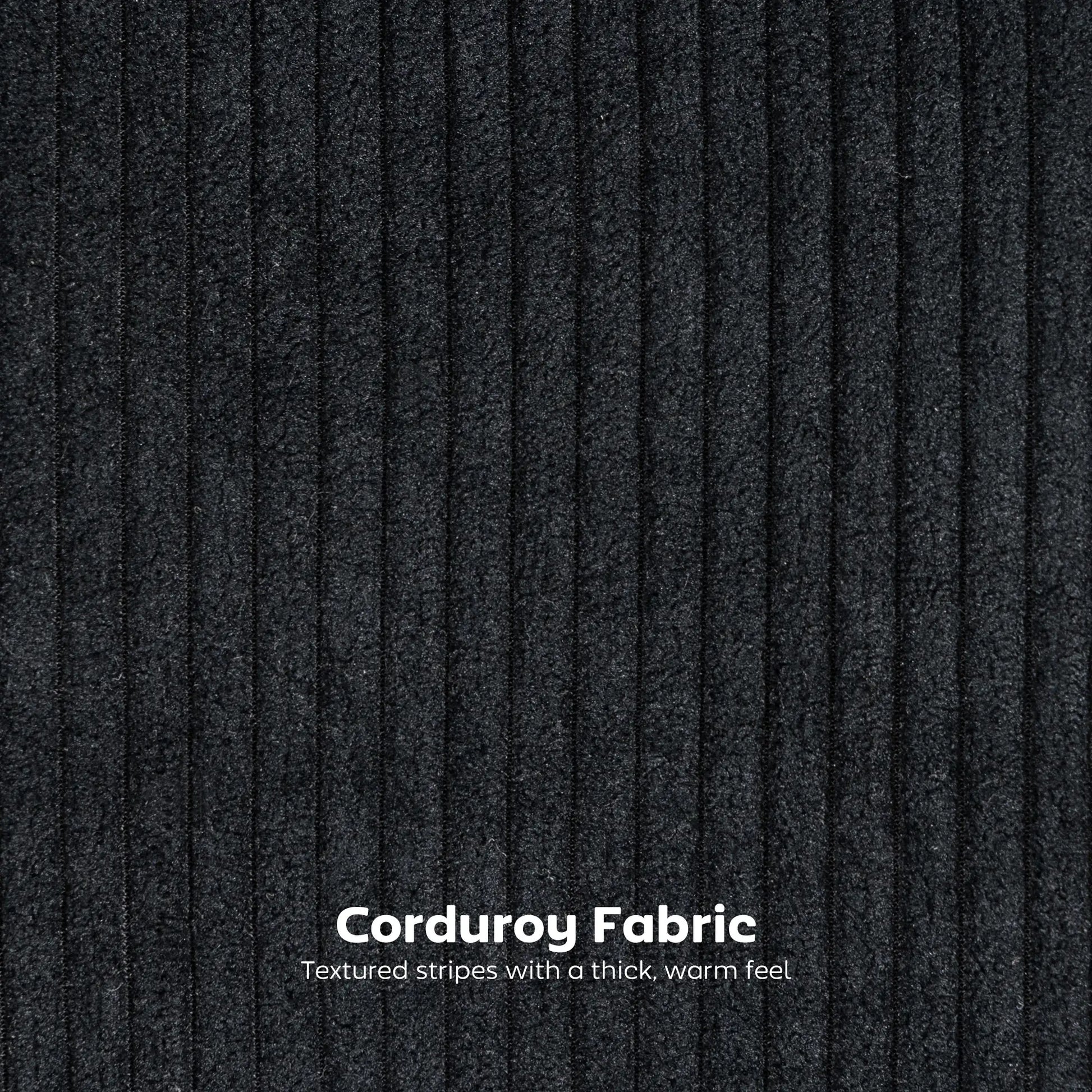 Set of 2 Barstools, Upholstered Corduroy, Backrest, Footrest, Black Bar Stools at Gallery Canada