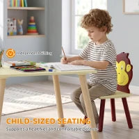 Ensemble table et 4 chaises pour enfants pour l'artisanat et la collation, Jaune
