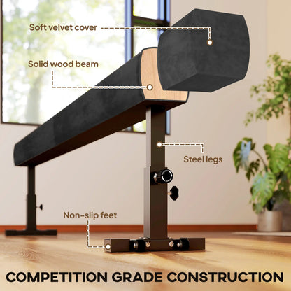 7.5ft Adjustable Balance Beam, Gymnastics Equipment with Wheels Gymnastics Mats at Gallery Canada