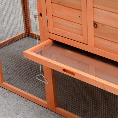 82" Wooden Chicken Coop, Rabbit Hutch, Poultry Cage with Run Chicken Coops at Gallery Canada