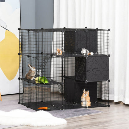 56 Panels Pet Playpen Small Animal Cage for Rabbit - Gallery Canada