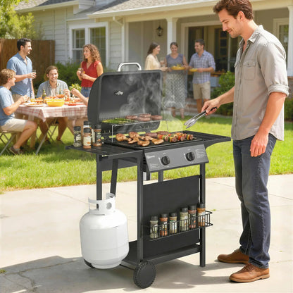 2-Burner Propane Gas Grill, 18000 BTU, Black Propane Gas Grills at Gallery Canada