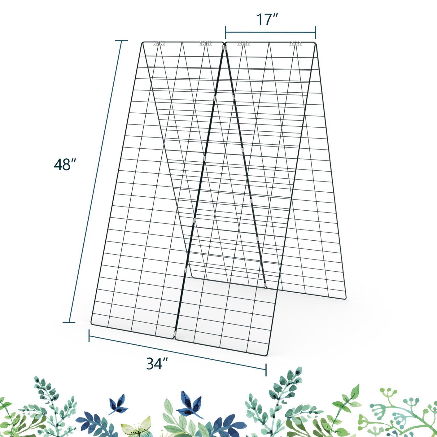 A-Frame Garden Trellis for Climbing Plants with Stakes, Green Plant Supports at Gallery Canada