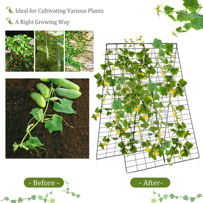 A-Frame Garden Trellis for Climbing Plants with Stakes, Green Plant Supports at Gallery Canada