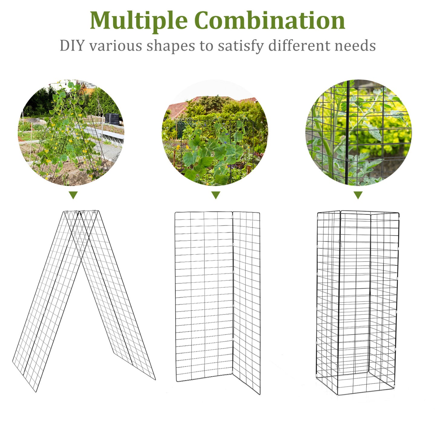 A-Frame Garden Trellis for Climbing Plants with Stakes, Green Plant Supports at Gallery Canada