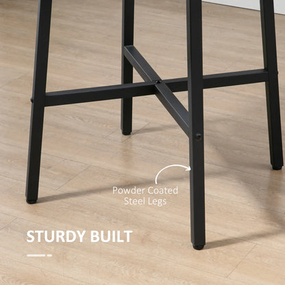 31.5" Dining Table, Industrial Kitchen Table Round, Steel Legs, Rustic Brown Dining Tables at Gallery Canada