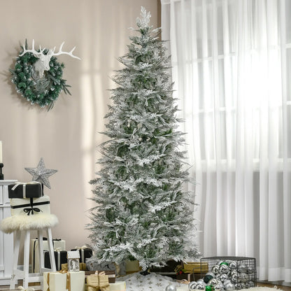 7.5 Feet Artificial Christmas Tree, 880 Cypress Branches, Green Pencil Christmas Trees at Gallery Canada