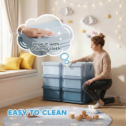 3 Tier Kids Toy Organizer, 6 Plastic Drawers, Blue Baby & Kids Storage at Gallery Canada