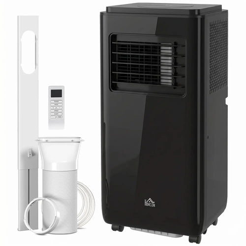 10,000 BTU Mobile Air Conditioner, 440 Sq. Ft., Dehumidifier, Fan, Black