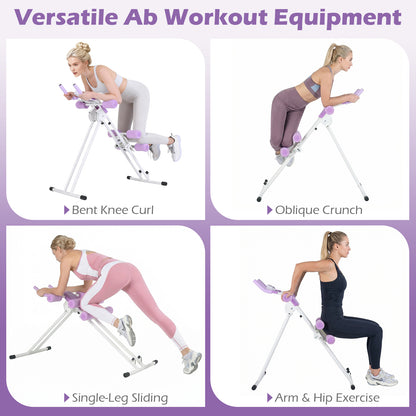 Ab Workout Equipment Foldable Abdominal Trainer Adjustable Ab Machine, White Benches Racks & Bars at Gallery Canada