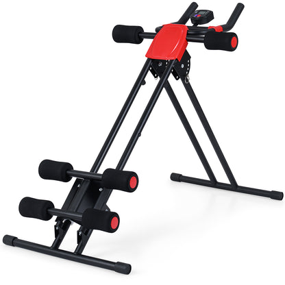 Foldable Abdominal Trainer, Adjustable Ab Machine, Black Benches Racks & Bars at Gallery Canada