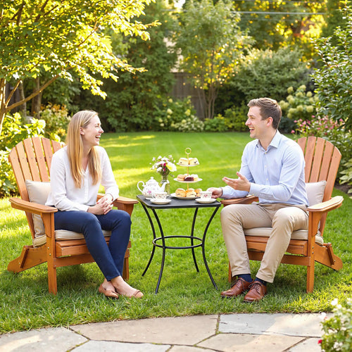 Square Metal Patio Side Table, Mesh Grid Top, 17.7