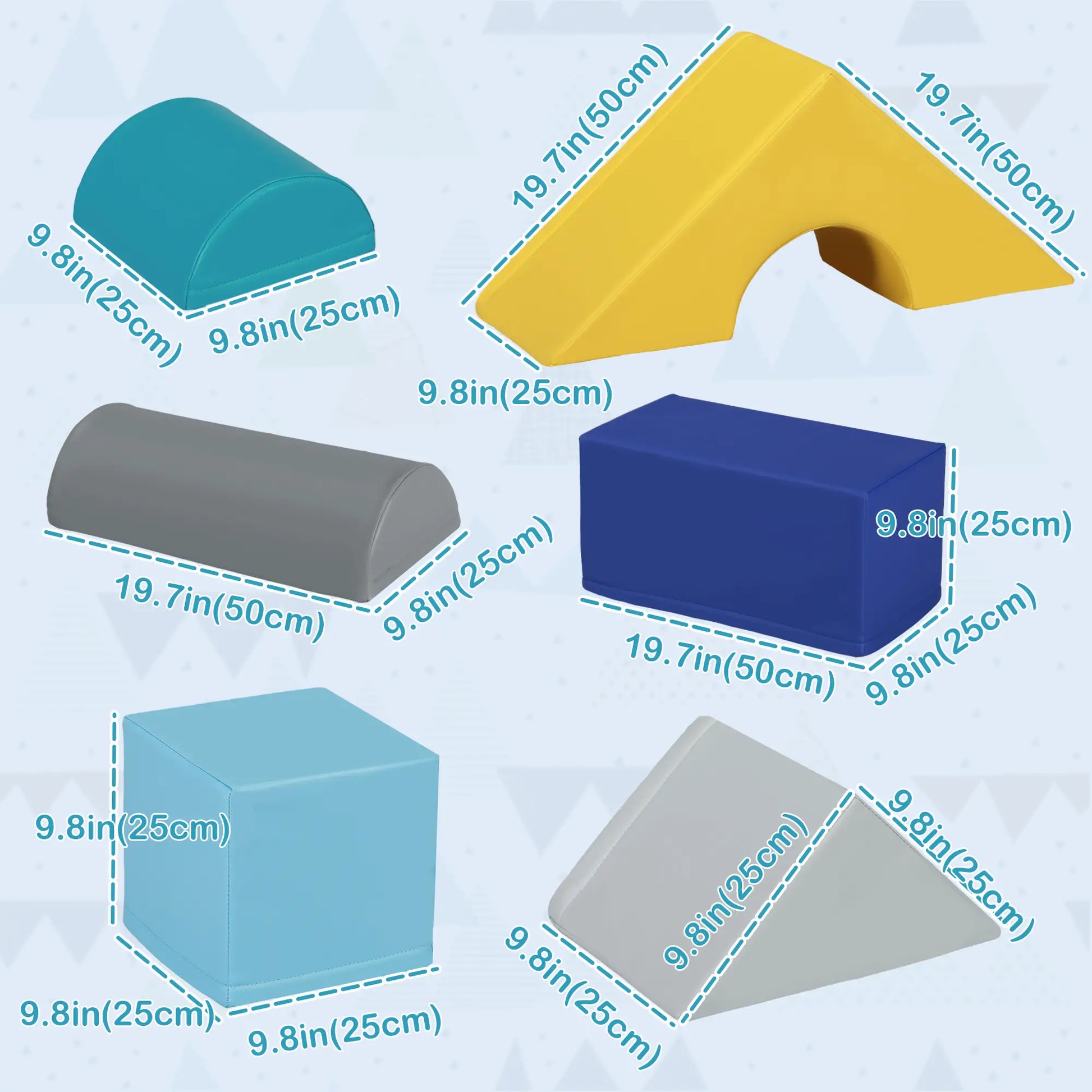 11 Piece Soft Play Blocks Kids Climb and Crawl Gym Toy Foam Building Light Colour Kids Gym & Playmats at Gallery Canada