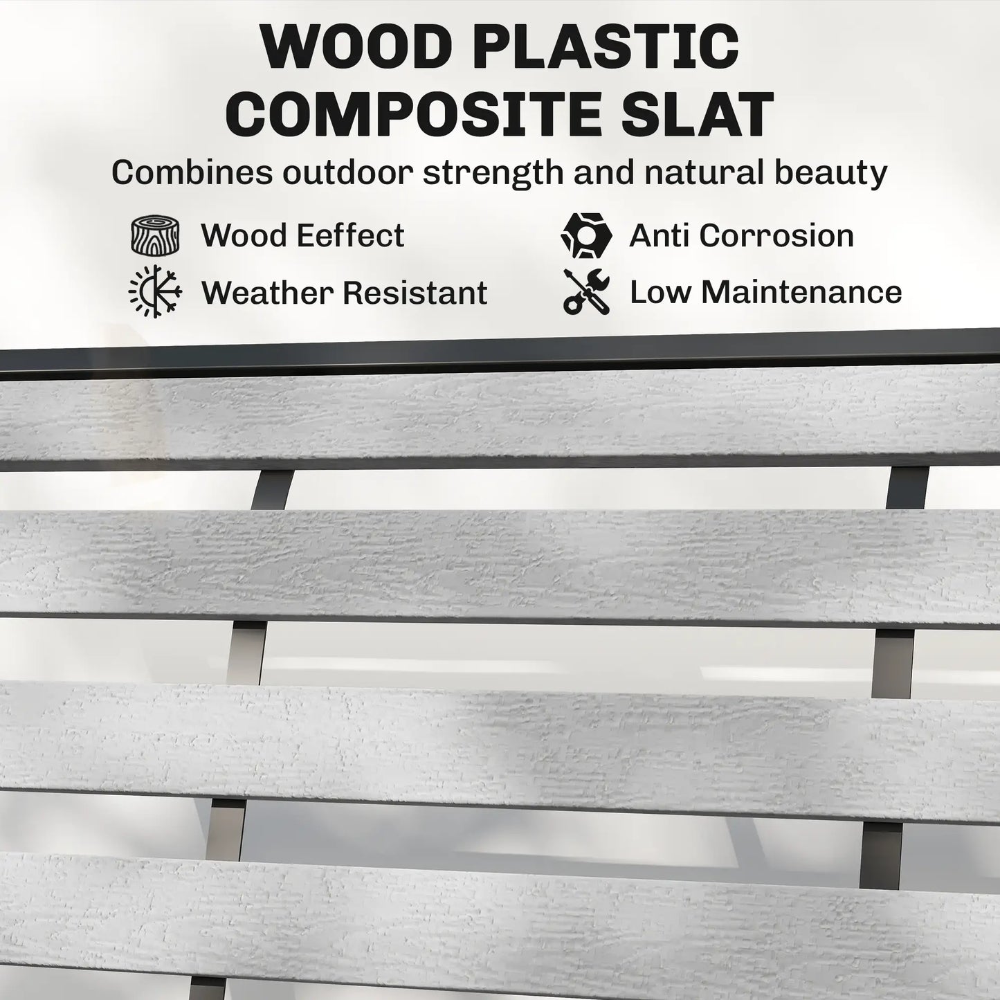 2 Person Outdoor Glider Bench, Steel Frame, Faux Wood Slats, Grey Outdoor Gliders at Gallery Canada
