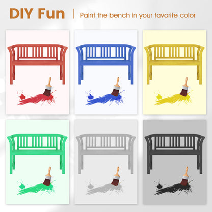 Acacia Wood 2-Person Patio Loveseat with Backrest and Armrests Outdoor Benches at Gallery Canada